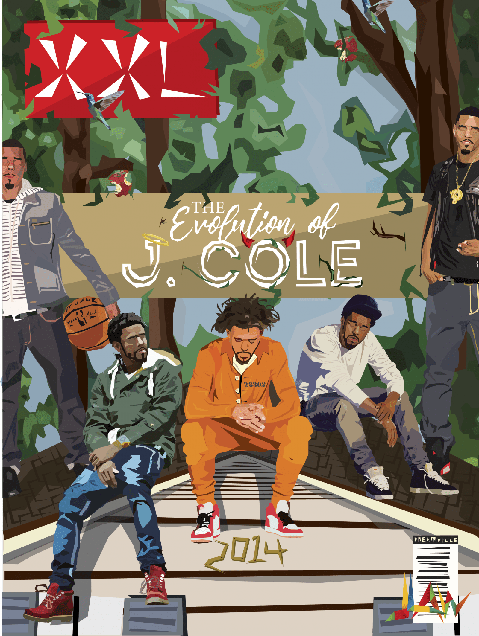 Analyze the psych and growth of J. Cole as an artist with major hidden messages