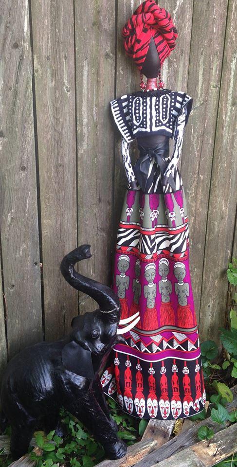handmade one-of-a-kind doll, 36 inches tall