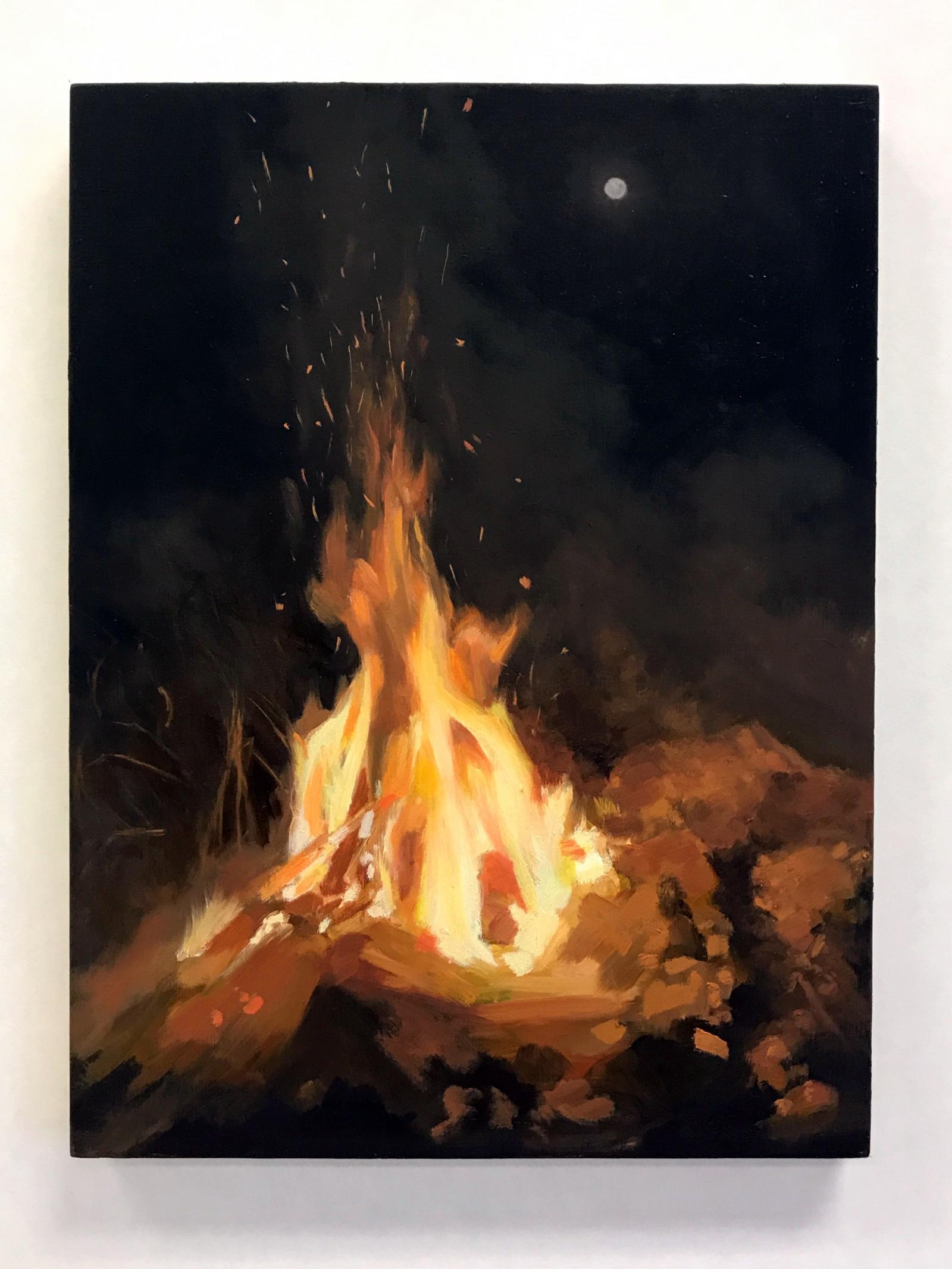 Oil on wood panel