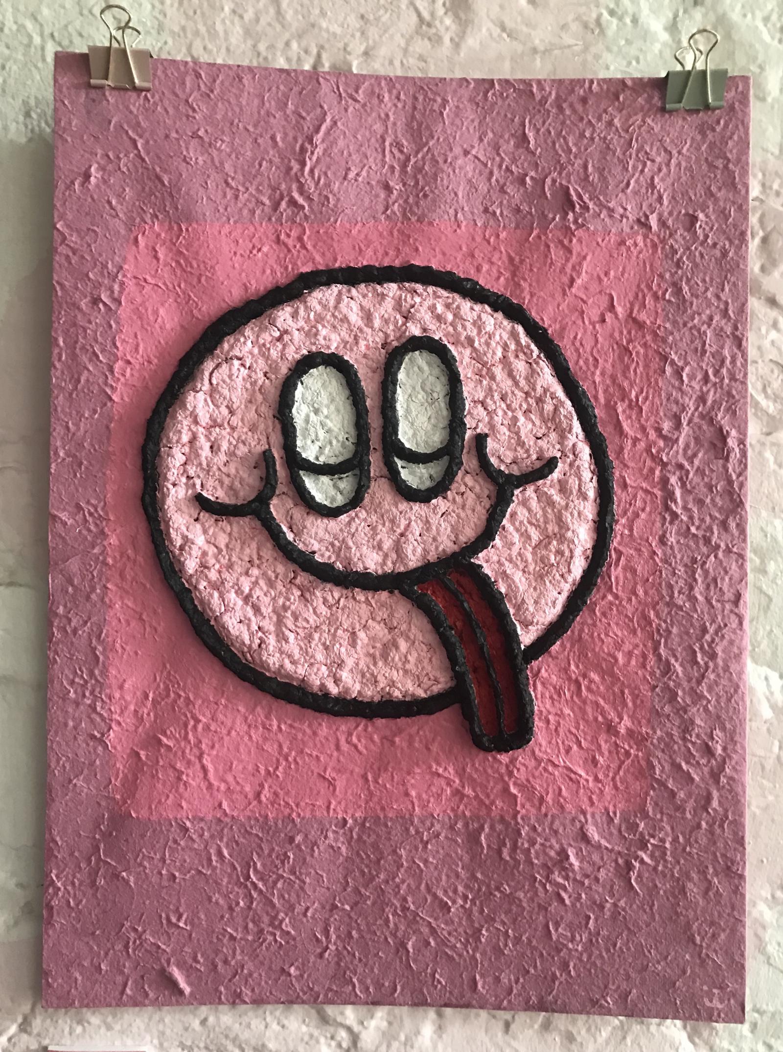 A part of Tillman's first solo show FREAKBANANA; an introductory body of work consisting of mixed media paintings, digital collage, and sculpture. Loosely steming from Ikebana, the Japanese art of flower arrangement, Tillman creates pieces that focus on shape, line and, color.  With these pieces, Kelci Tillman explores the crossroads of humor and vulnerability. 