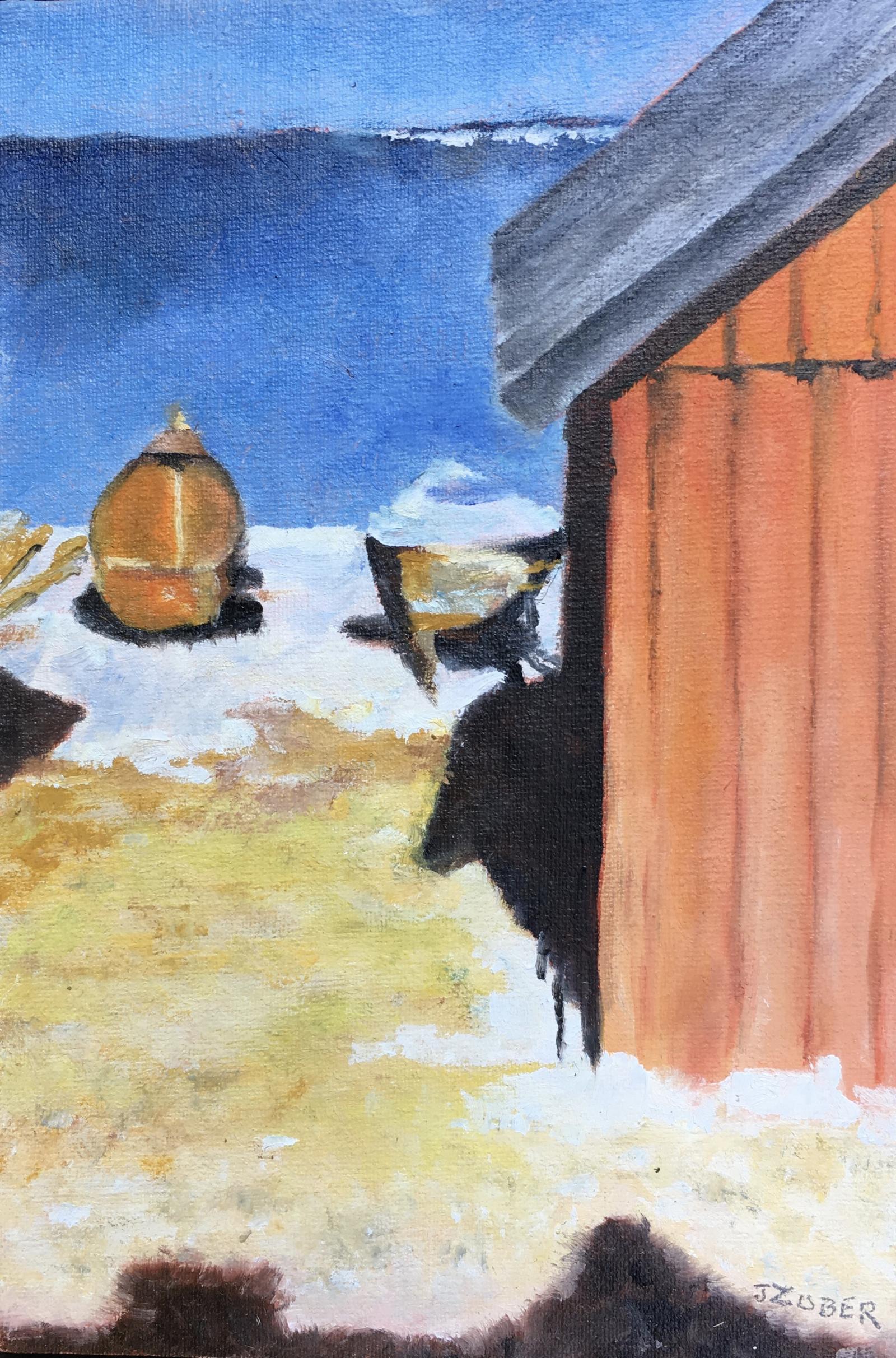 Miniature oil painting on canvas panel