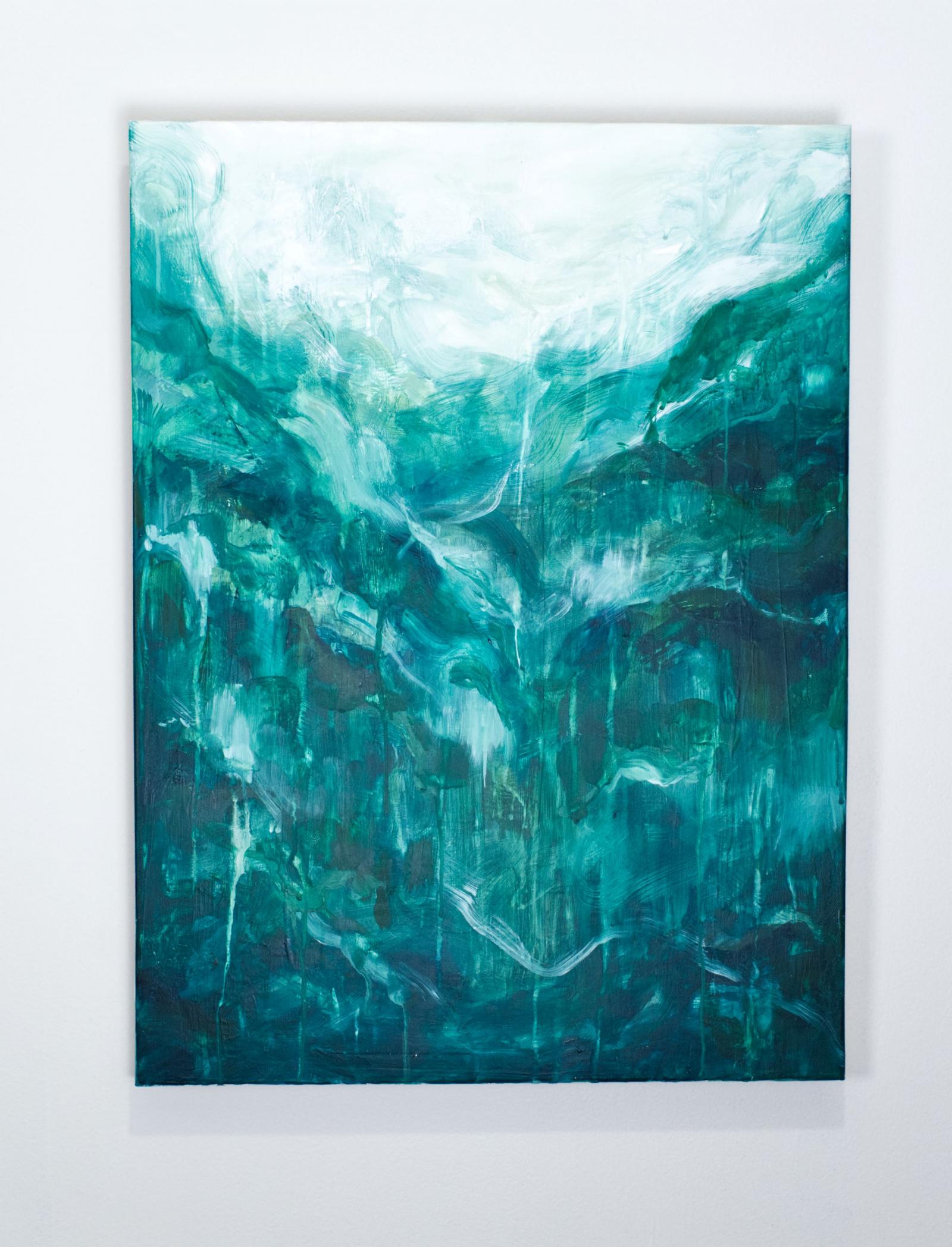 Deep Waters painting inspired by the feel of being drawn into the depths.