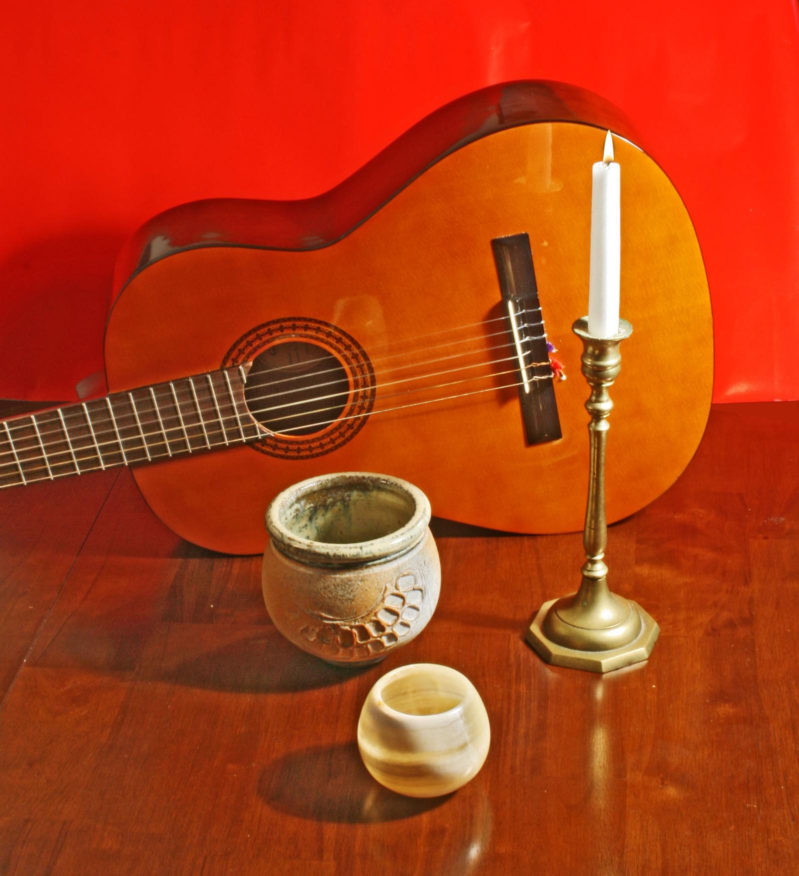 Still Life: Guitar and Candle