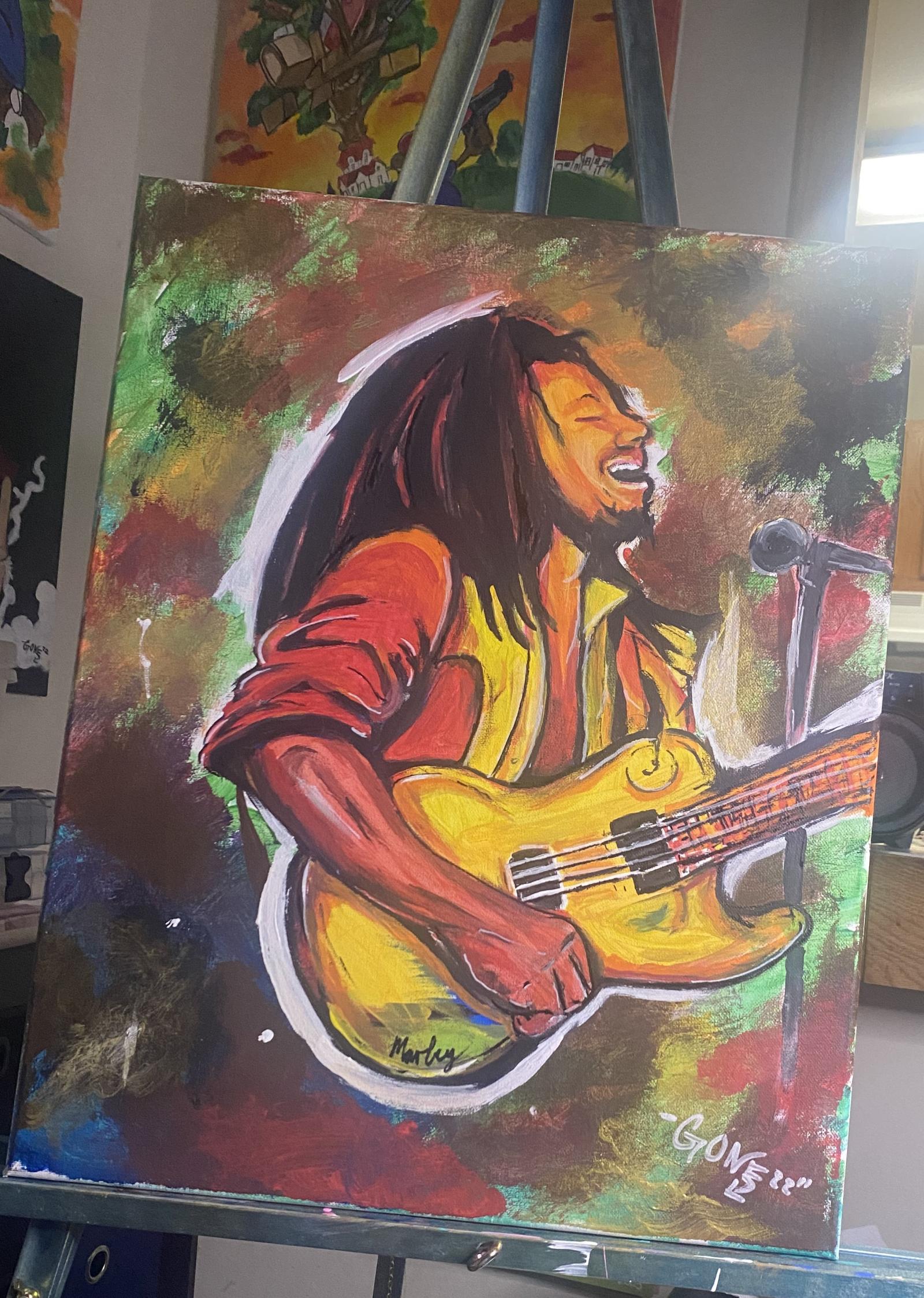 This was a piece I was commissioned to do by a collector that loved Bob Marley