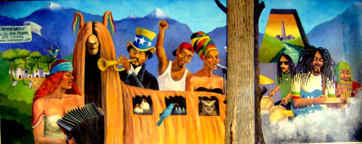 Represents the possibility of Unity through music as an International language.