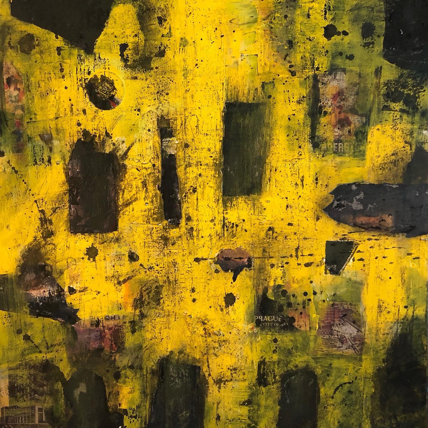 A piece of my current project, "Purge," a fresh series of abstract mixed media paintings. I’m taking back art as a form of play and expression, breathing new life into old materials that have been gathering over the past ten years, about the same amount of time since I graduated from college and set foot into the workforce.