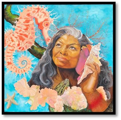Legends of water spirits are woven through the traditional storytelling of people of color aroun the wall. This is how I see her older, stately, beautiful and still a siren seducing men into her tender clutches.
