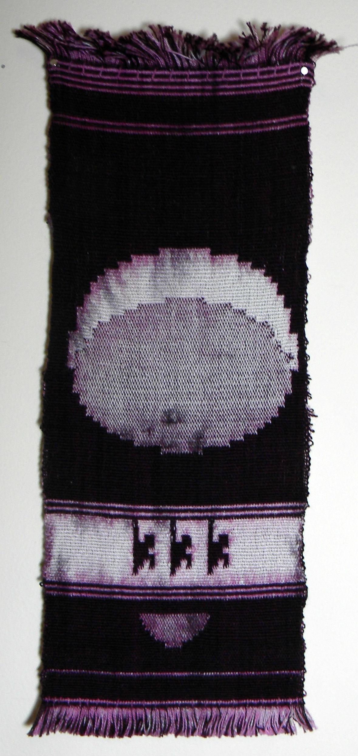 The only constant is change: originally woven in 2013, this weaving with hand-dyed warp and weft accidentally got washed, changing its appearance forever.