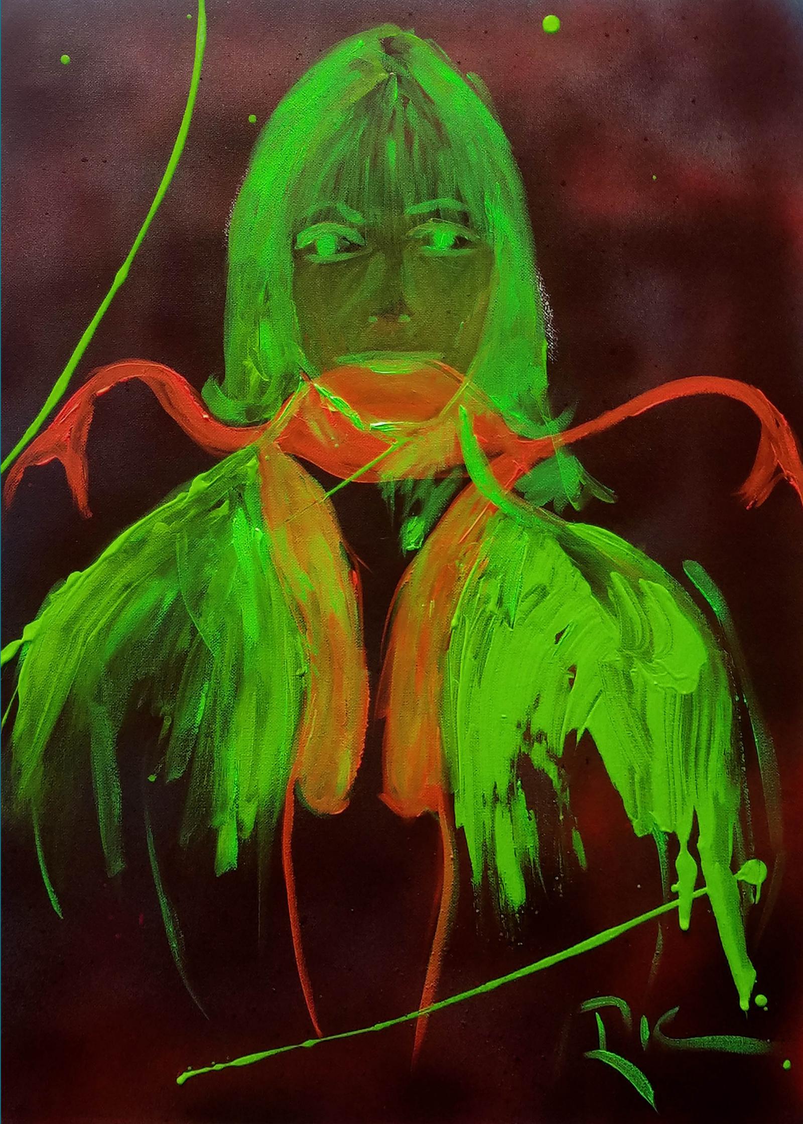 Nobody’s Business but her Own
This painting is about a woman’s sole right to decide what happens to her own body. Churches, governments, and other people have no right to dictate what she can and cannot do with her body.