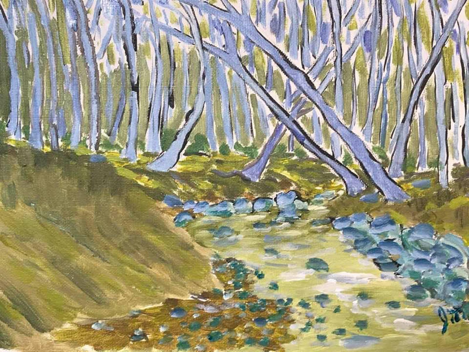Early spring captured in acrylic