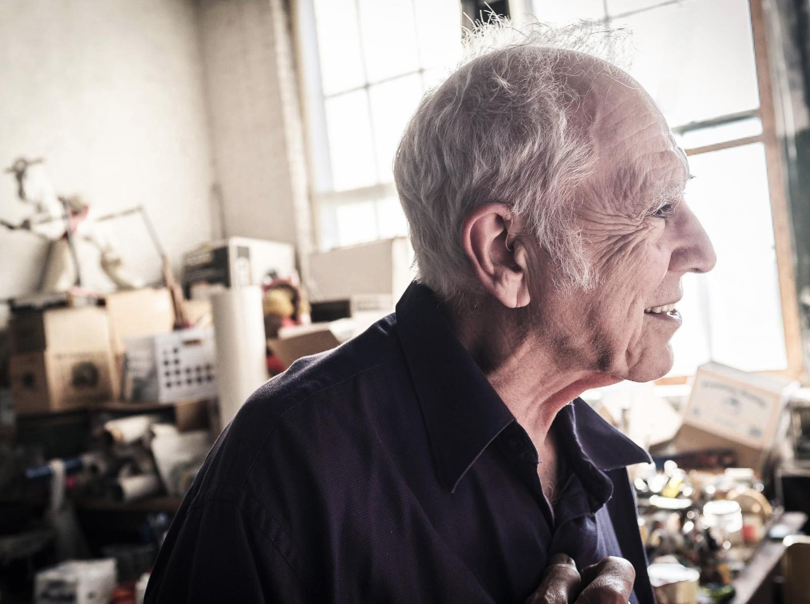 I had the rare opportunity to talk with Paul and photograph him in his studio. I chose this image from the series because it really focused on him rather than the artist in his space. I hoped it captured his warmth, humanity and generosity.