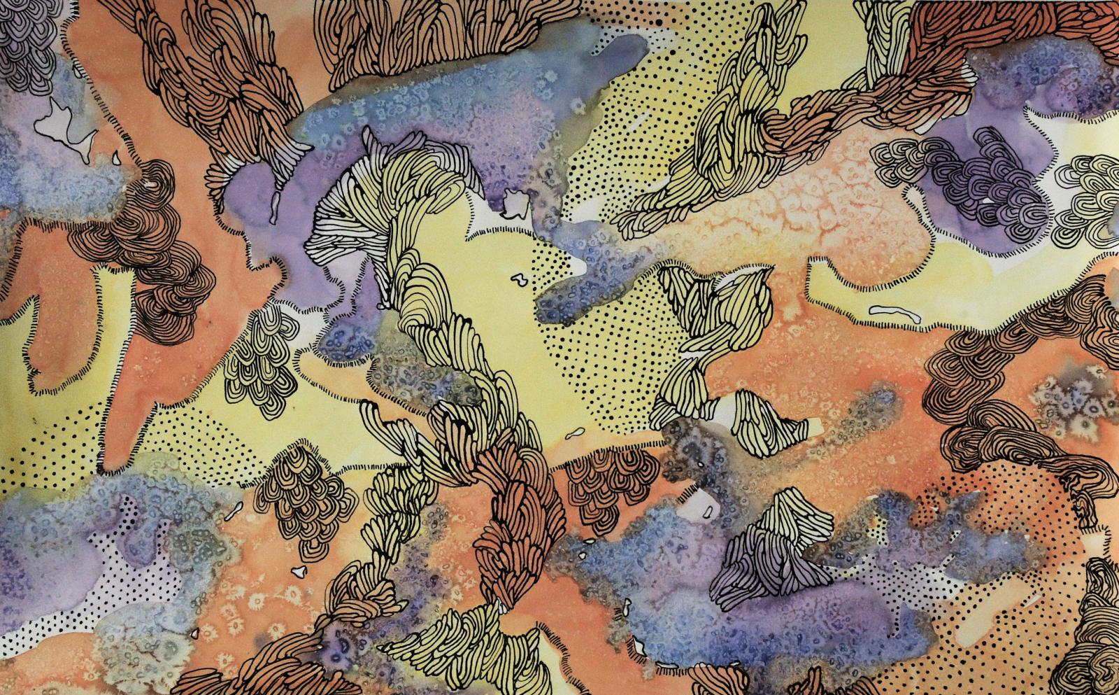 Acrylic Ink and WaterColor on Paper