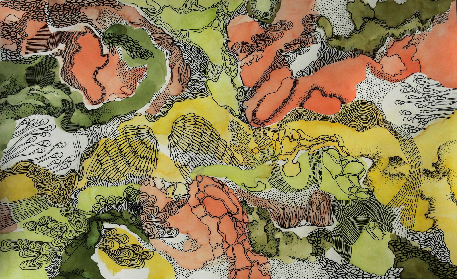 Acrylic Ink and WaterColor on Paper