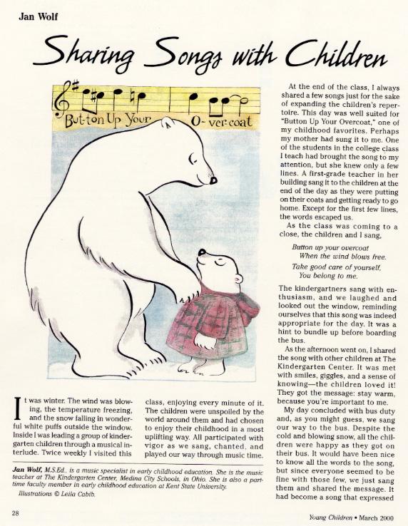 Illustration published in "Young Children" magazine.