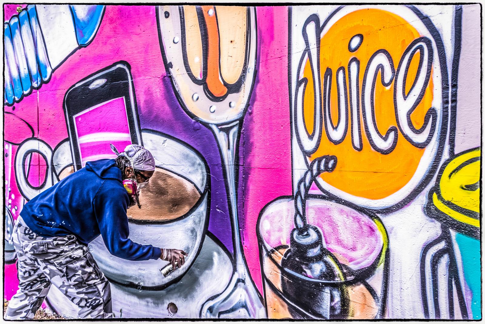 image of a graffiti artist