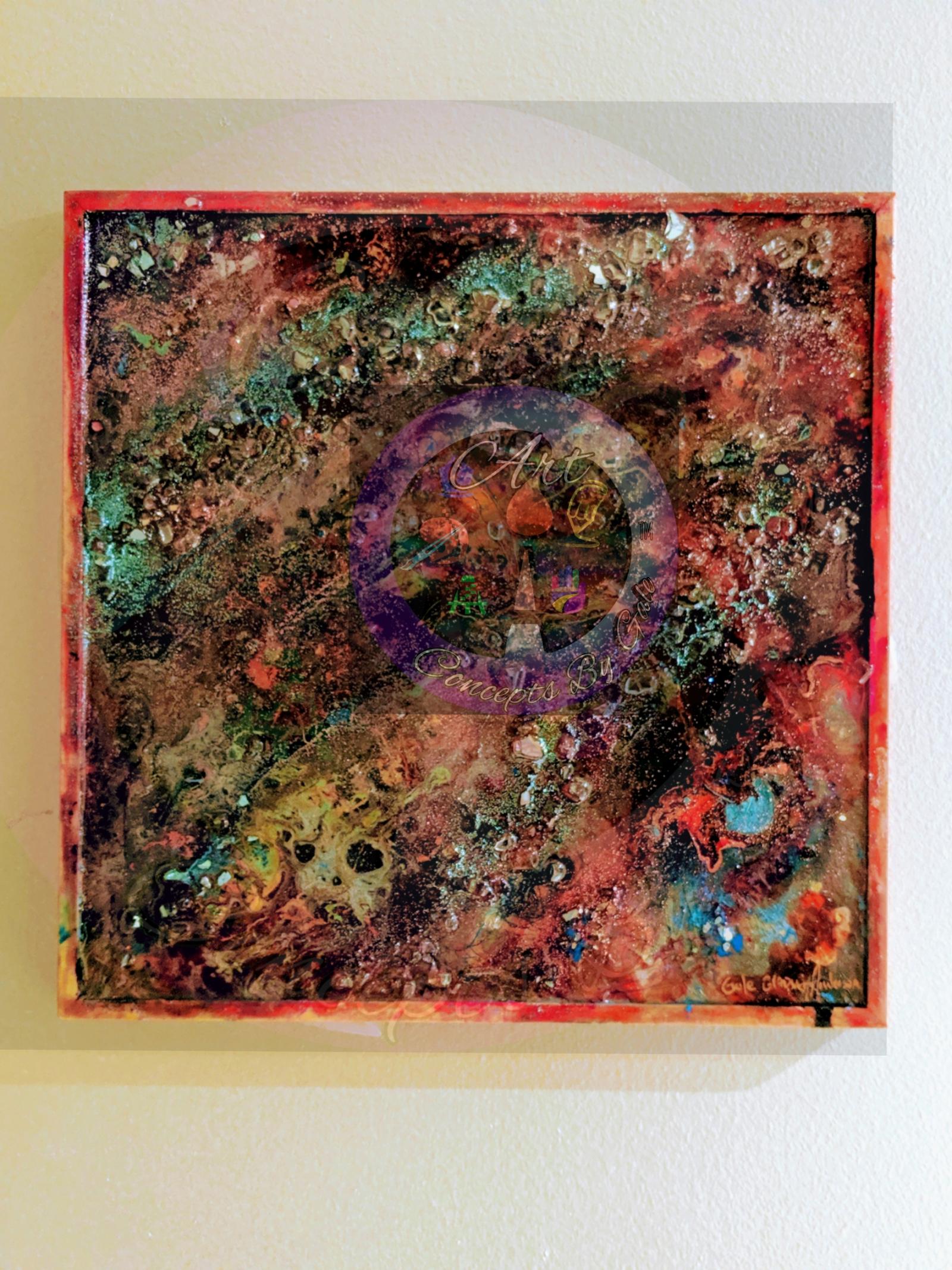 Mixed media on wooden cradle board