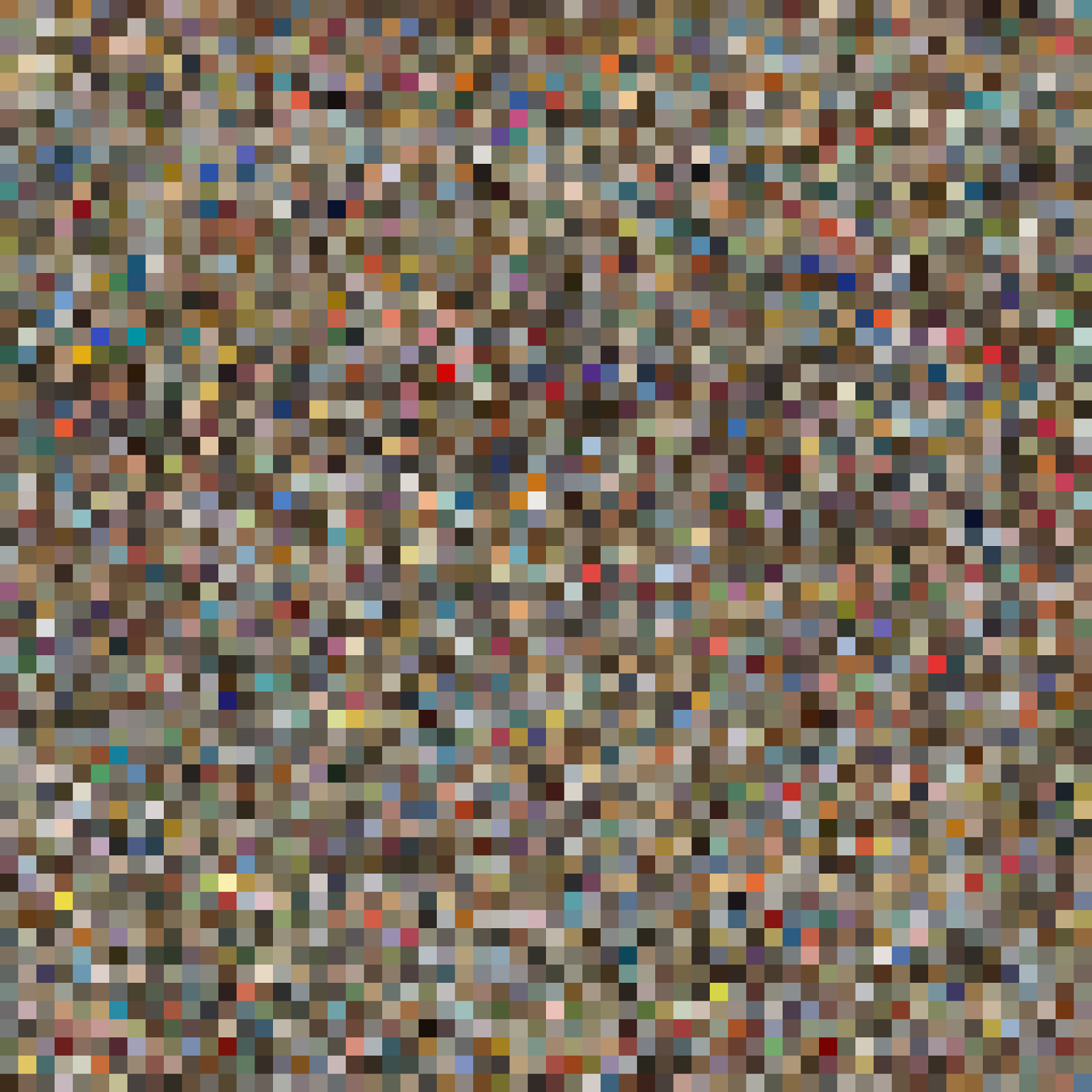 Imagine a special art history where each painting is represented by a single pixel, created by averaging the painting’s color palette. The uniqueness of each pixel lies in its almost unrepeatable color. In the digital world, the simplest color model contains 16.8 million color variations. This allows me to combine large arrays of pixels into compositions that reflect periods, collections, or art movements and compare their chromatic differences.
I can pose both simple and complex questions that have not been asked before:
* Is there a difference between artists whose names start with the letter A and those with the letter Z?
* How do various art movements differ from one another?
* What are the unique features of museum collections?
* How do the color palettes in the paintings of men and women intersect?
* Are there noticeable differences between pre-war and post-war years?
* How does the color palette of an artist’s work change between youth and maturity?
* A comparison of official and unofficial art in the USSR and Nazi Germany.
* Is there a noticeable difference in the palettes of good and bad paintings (expensive and inexpensive)?
* Comparison of the color palettes of nations.
And so on…