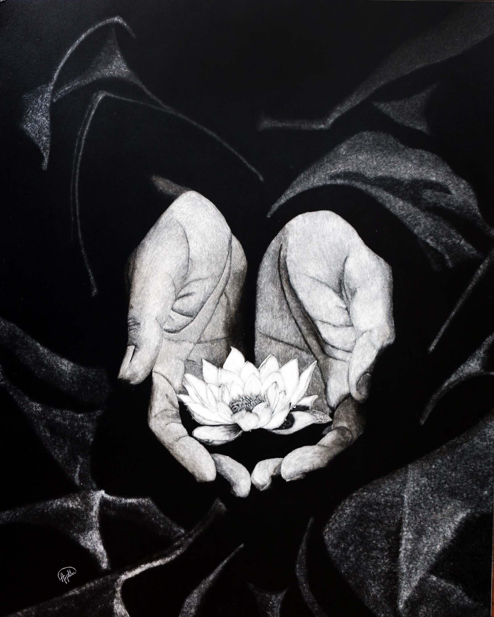 scratchboard art with X-Acto 11 scaleel